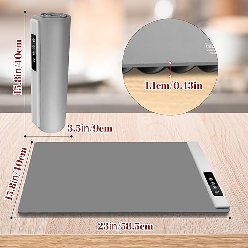 Miniatura 6 de Tapete de calentamiento para alimentos, tapete de calentamiento rápido de grafeno, bandeja de calentamiento eléctrica portátil para fiestas de