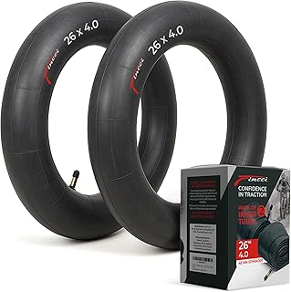 Fincci Cameras Fat bike 26 x 4.0 Pollici - Coppia Сameras d Aria 26 MTB con 48mm Schrader Valvola per Fat & Montagna bici & E bike & Strada Bicicletta, City bike Uomo - Confezione da 2 accessori