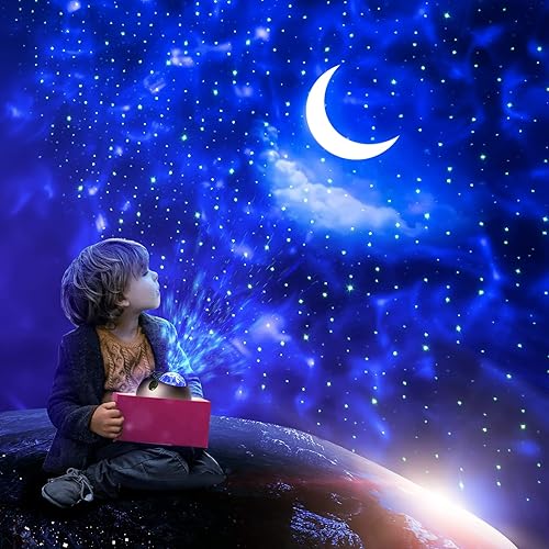 Miniatura 8 de ONEFIRE - Proyector de estrellas para dormitorio, 43 modos de iluminación, proyector de estrellas, luz nocturna para niños, temporizador remoto,