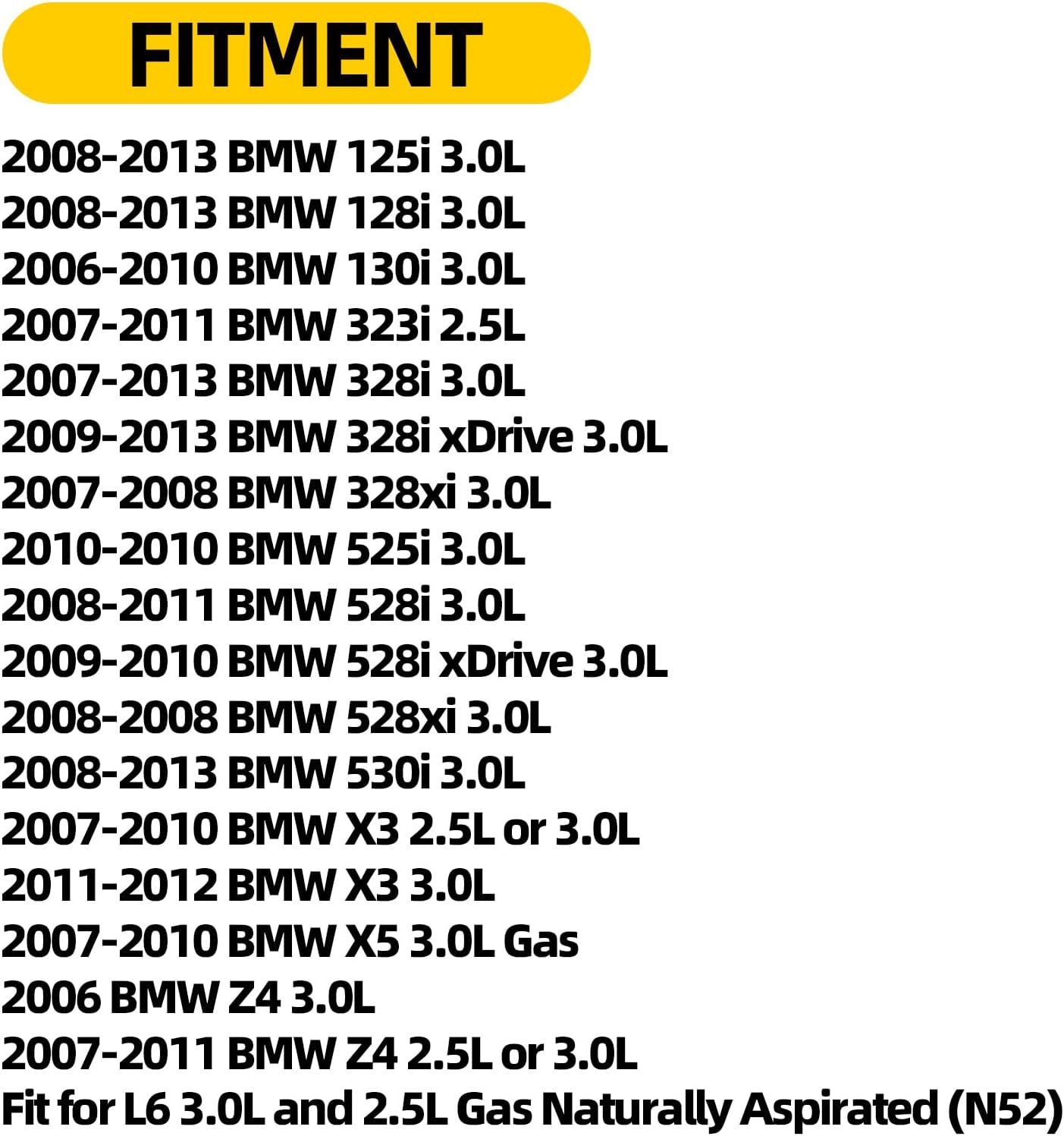 Aluminum Engine Valve Cover Kit Compatible with 2006-2013 BMW 125i 128i 130i 328i 528i xDrive 528xi X3 X5 Z4 N52 2.5L 3.0L Replace 11127552281