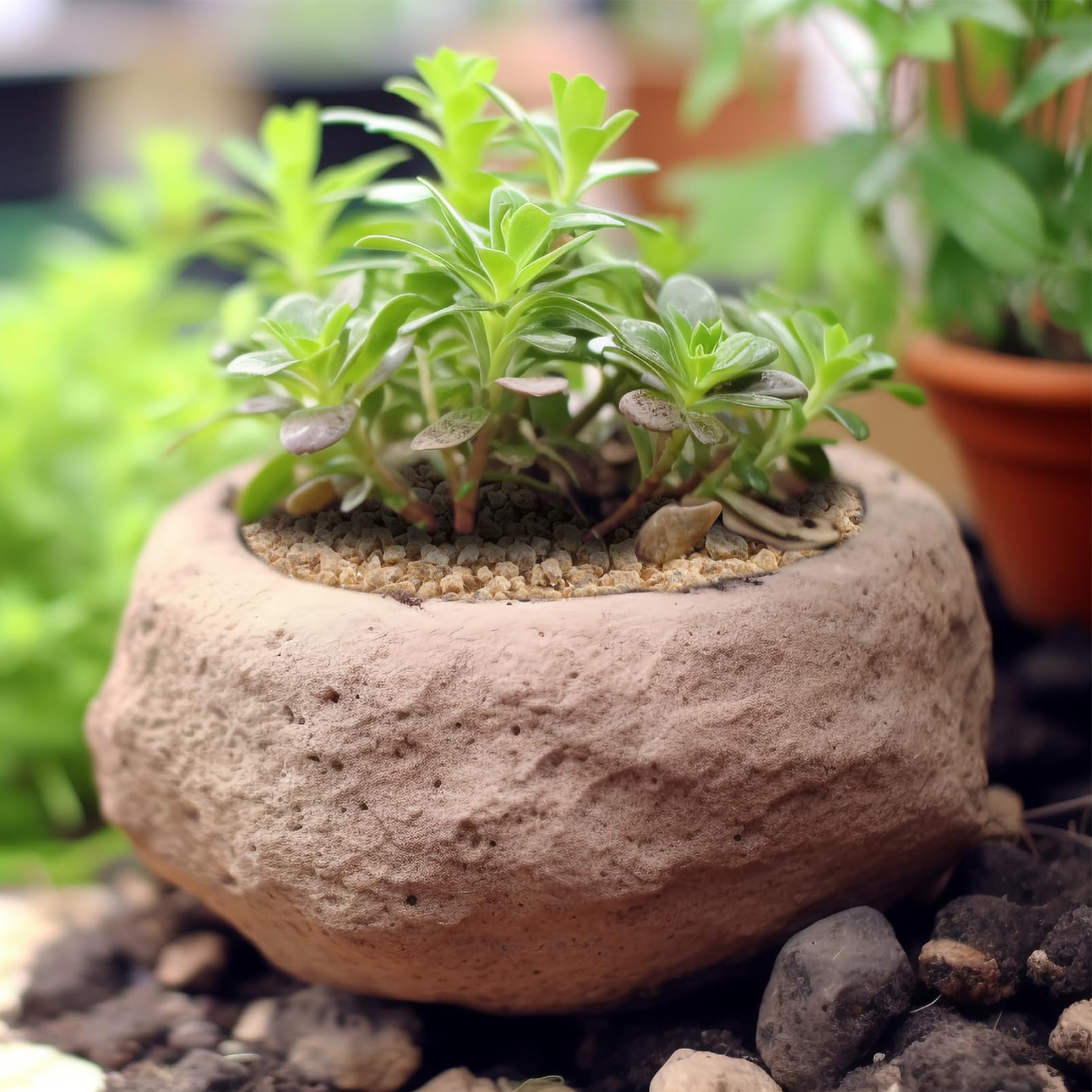Yardwe Maifanit Stein für Aquarien 5 Beutel 300g Naturstein | Bonsai und Sukkulenten, Geeignet für Brunnen und Bastelprojekte, Hart und Praktisch