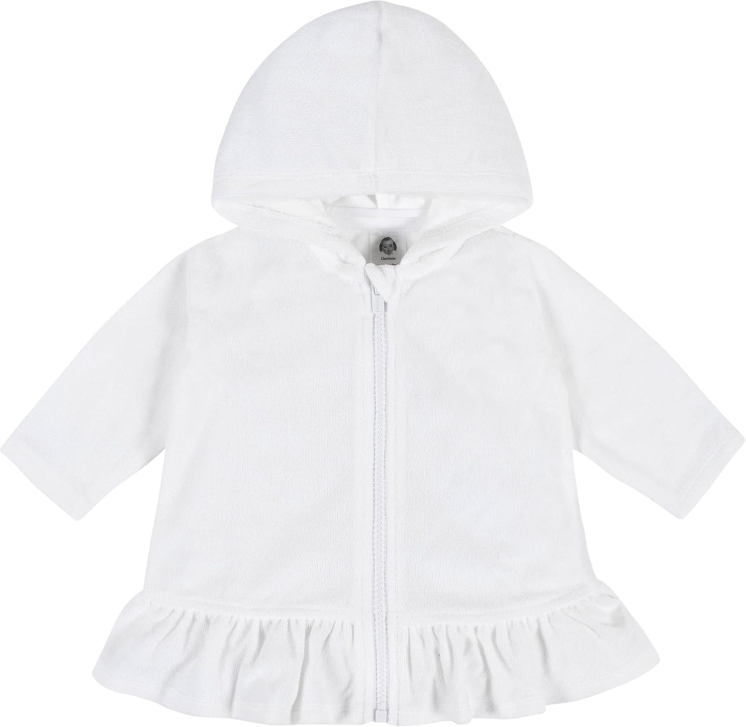 Gerber Baby-Girls Toddler Zipper Hoodie Terry Swimsuit Cover Up