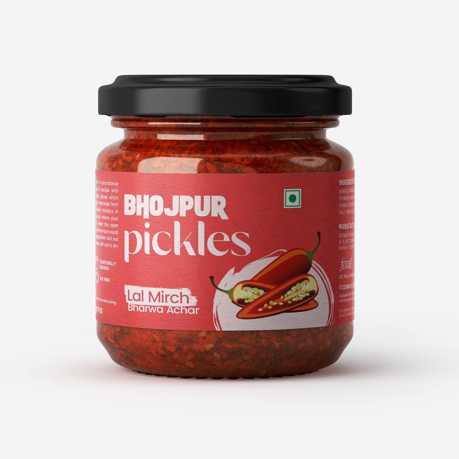 NativeClap Spicy Green Chili Pickle Lal Mirch Ka Teekha & Khatta