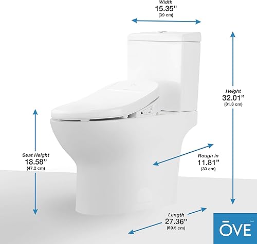 Miniatura 2 de OVE Decors Inodoro inteligente Virtuoso con asiento de bidé integrado, asiento con calefacción con descarga automática y agua caliente y control