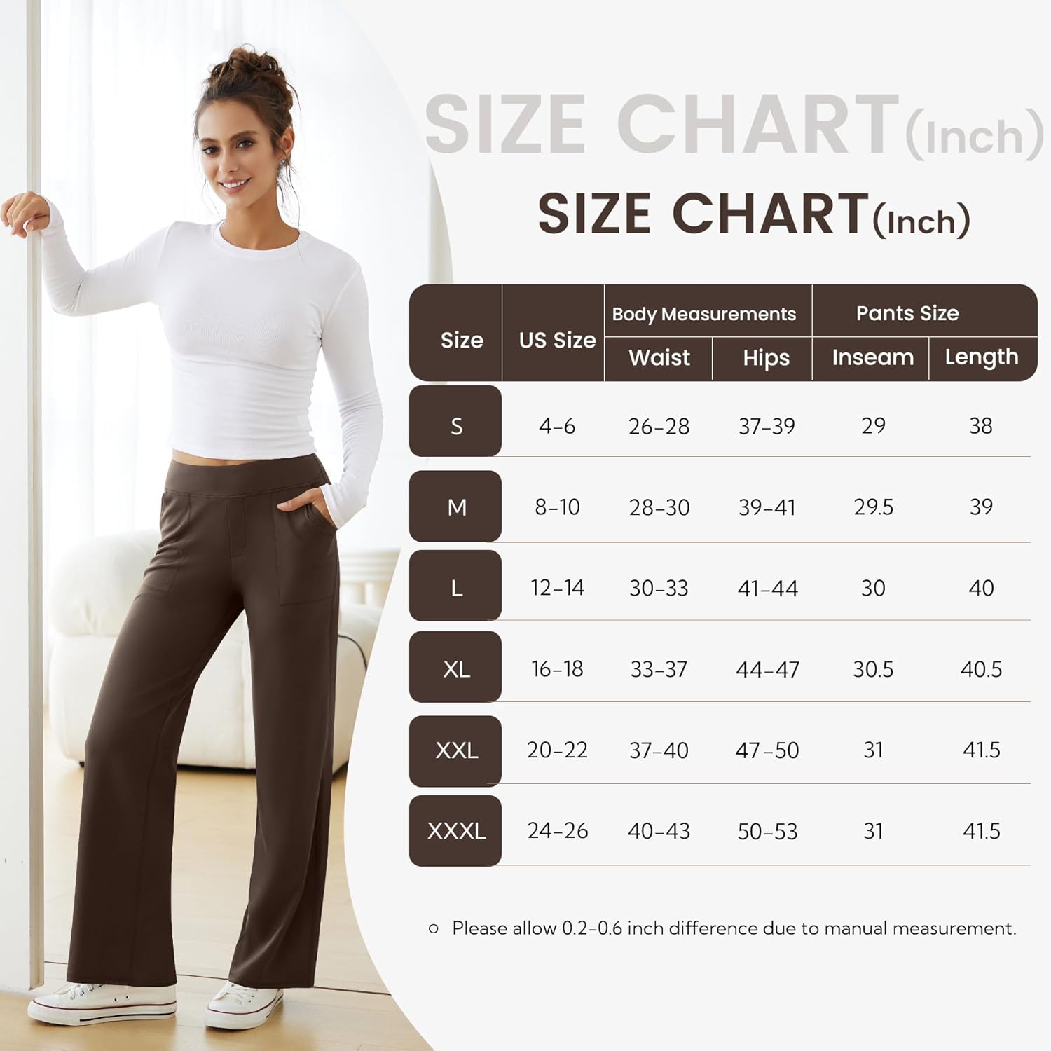 Wide Leg Pants Woman Yoga Pants with Pockets Stretch Dress Work Pants Casual Lounge Sweatpants - Image 6
