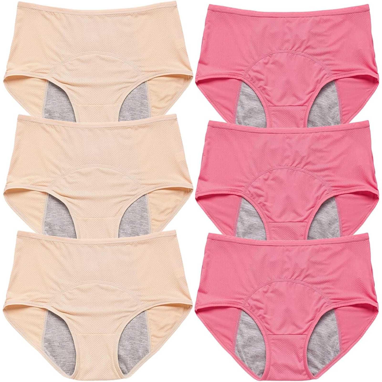 Culottes anti-fuite lot de 6 taille haute lavables pour fuites urinaires et incontinence femme