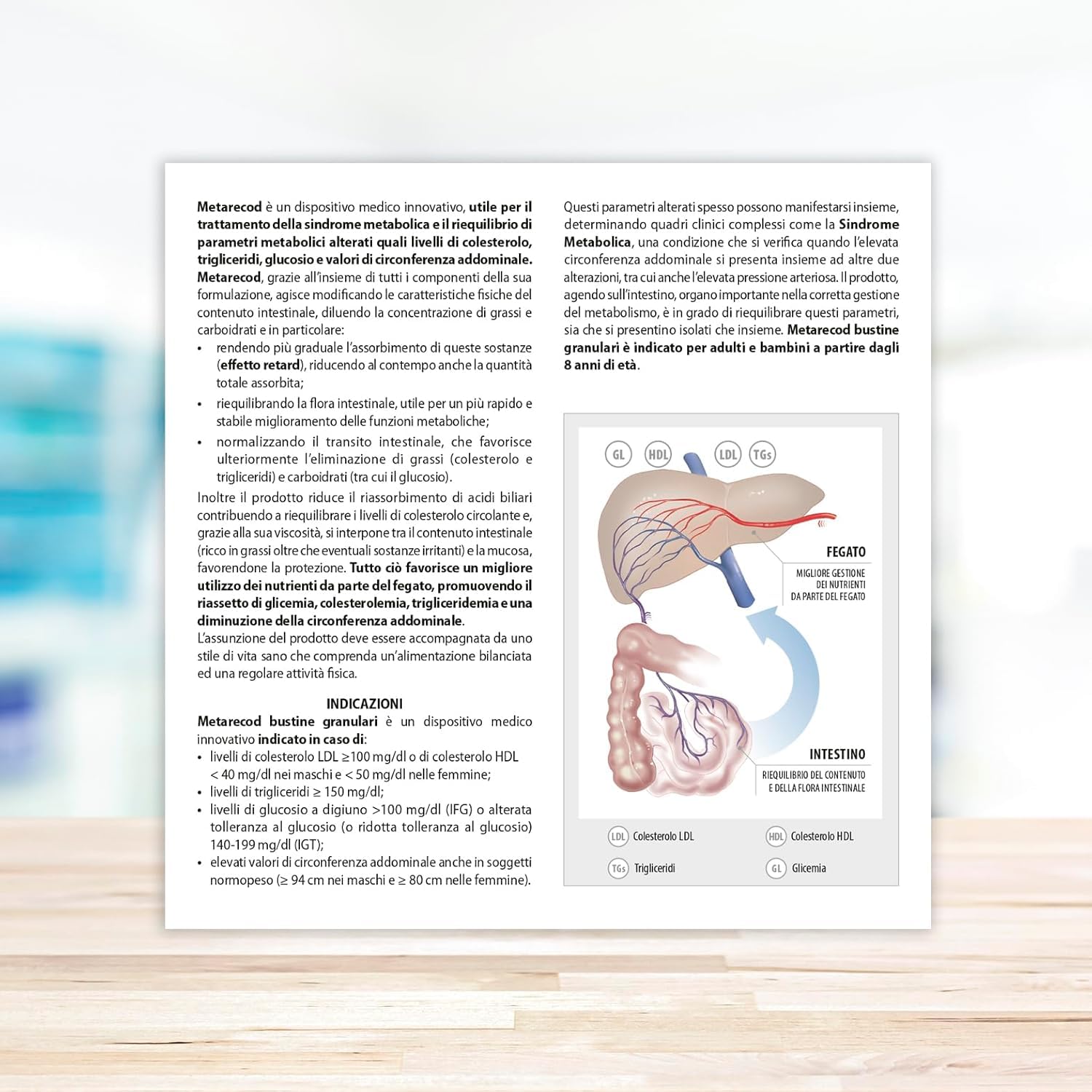 Aboca - Metarecod 120 Bustine Granulari Monodose - Per il Trattamento della Sindrome Metabolica e il Riequilibrio di Parametri Metabolici