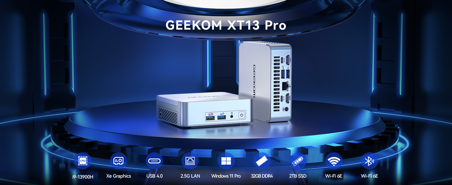 Amazon.com: GEEKOM Mini PC XT13 Pro, with 13th Gen Intel i9-13900H