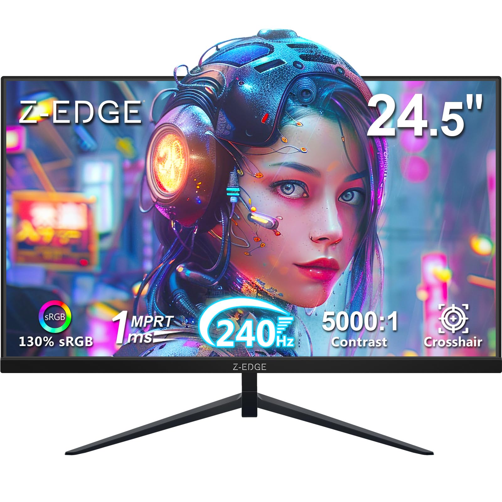 Sponsored Ad - Z-Edge 24.5 inch 240Hz 165Hz 144Hz Gaming Monitor, FHD 1080p, MPRT 1ms, VA Monitor Gaming, 350nits, 16.7M Colors, 5000:1 Contrast, UG25I Frameless Bezel, DP x1, HDMI x2