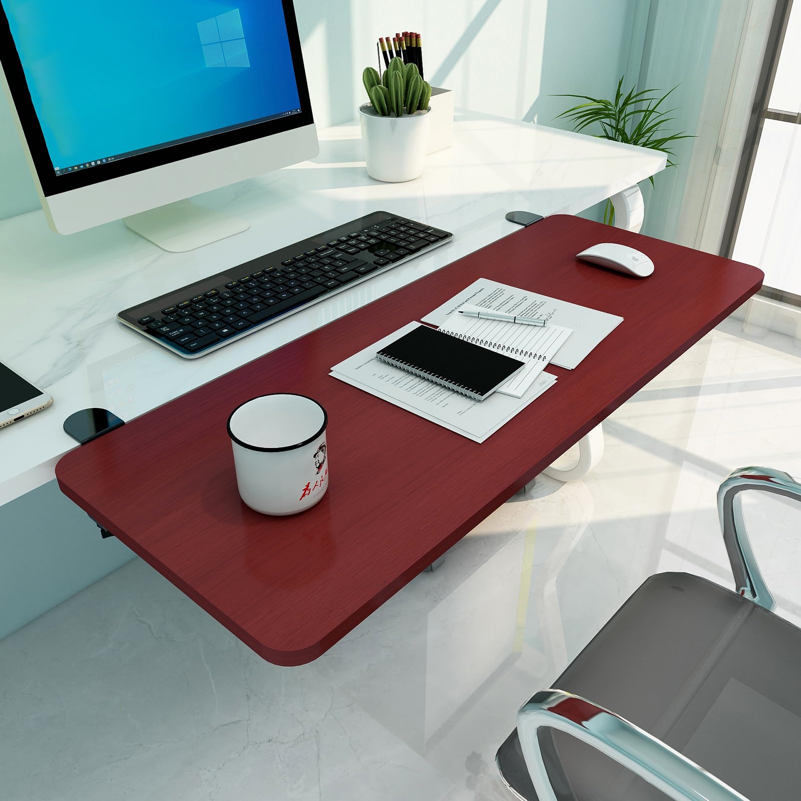 Prolunga per Scrivania da Computer,Estensione da Scrivania,Ergonomico Estensione della Scrivania,più Sicuro E più Stabile Ridurre La Pressione Muscolare Adatto per Casa E Ufficio