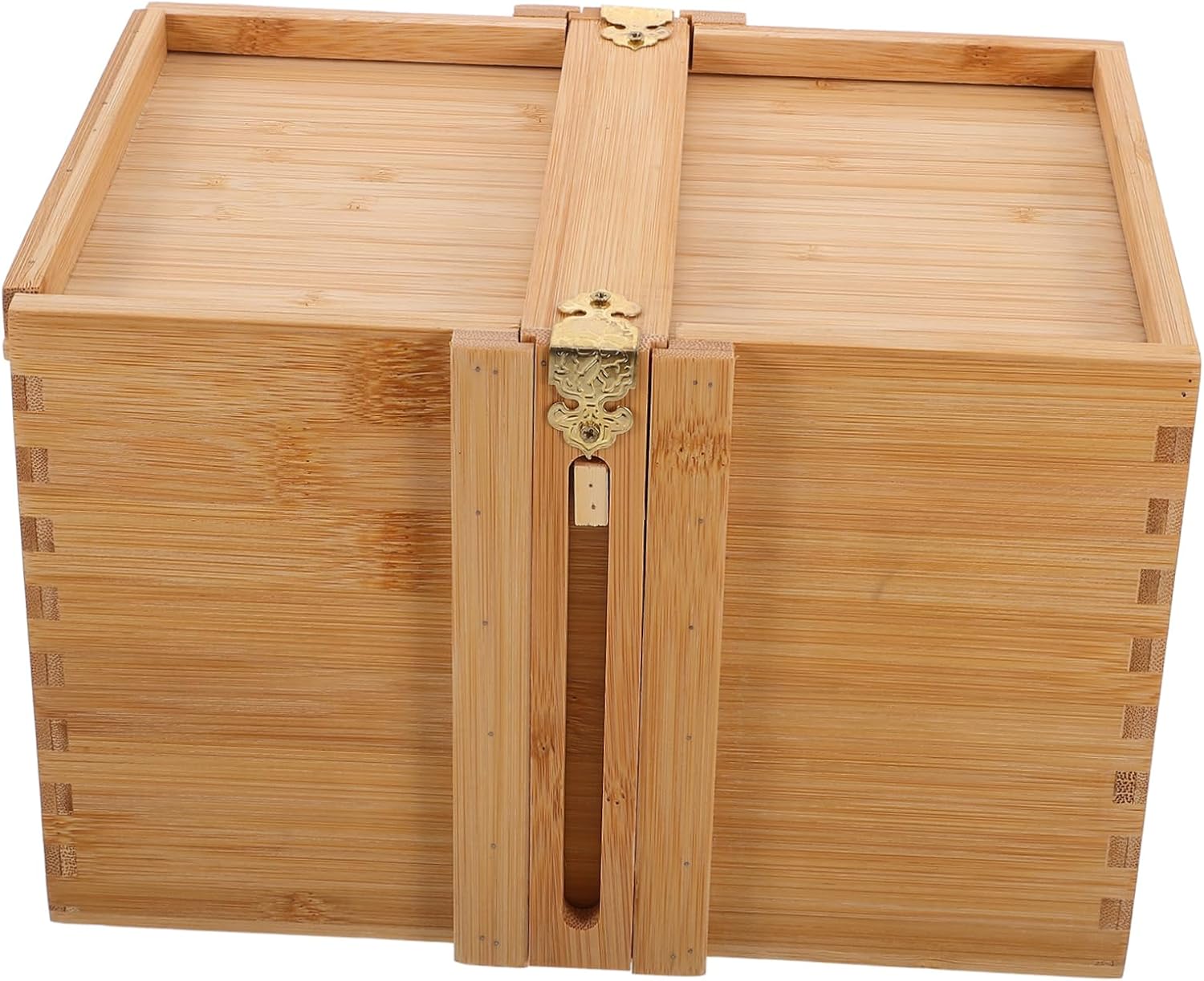 Picnic Basket Vintage Storage Basket for Desserts Fruits and Snacks Adjustable Handle Traditional Chinese Design for Home Organization and