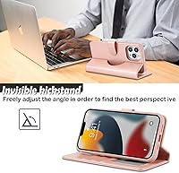 Vista 180 de Havaya Funda para iPhone 13 Pro Max y iPhone 12 Pro Max, cartera compatible con magsaf 2 en 1, desmontable magnética con tarjetero y ranura trasera