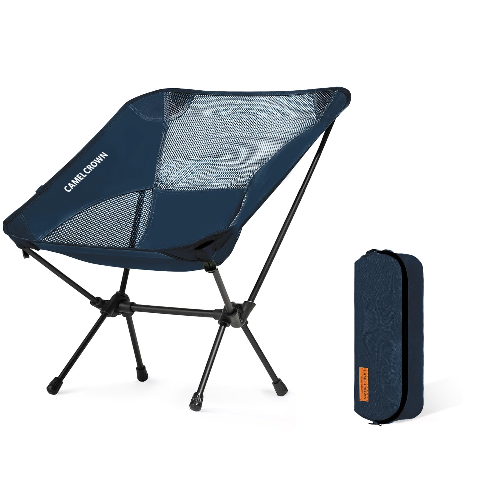View 1 of **View Clerk Notes**CAMEL CROWN Portable Camping Chair - Navy Blue