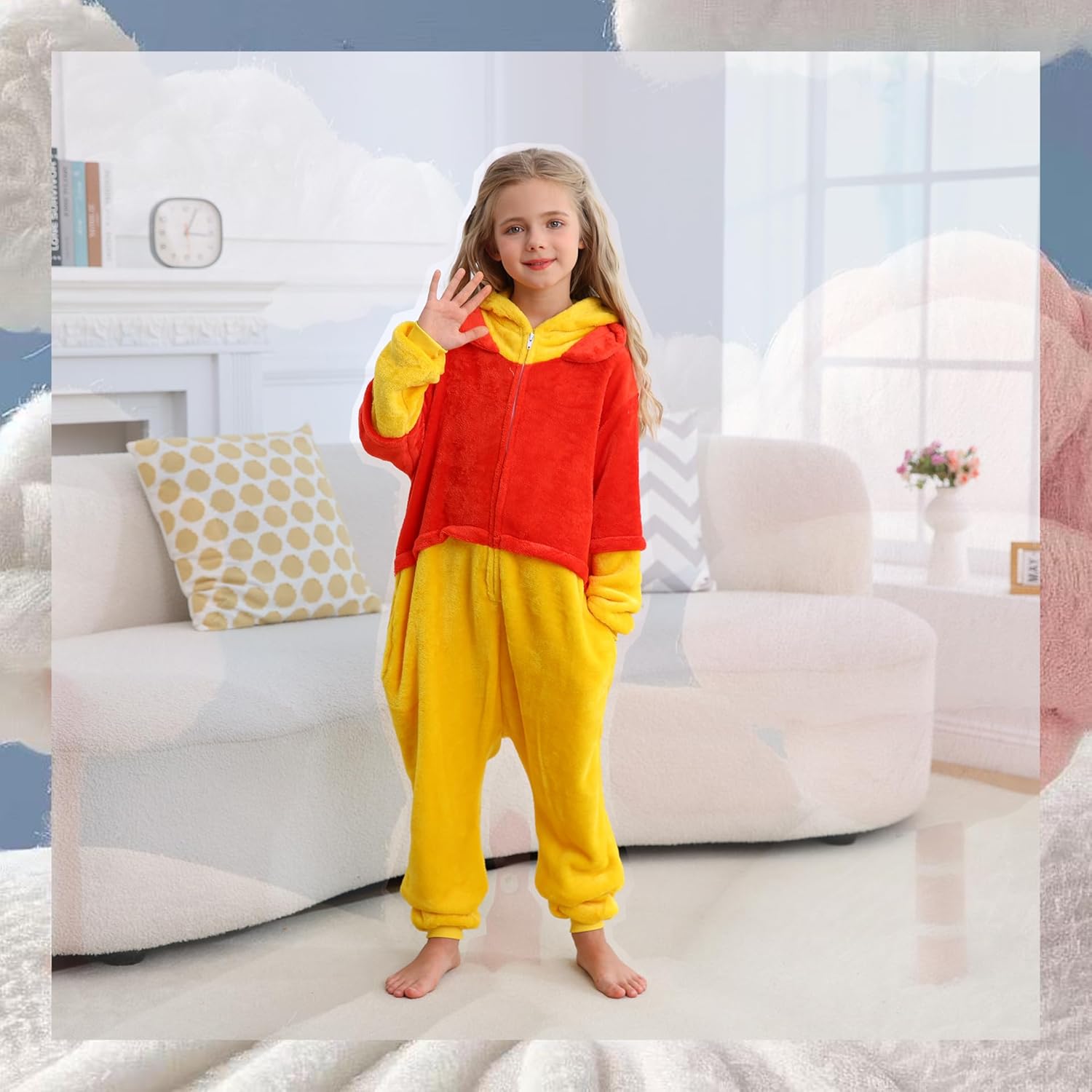 Unisex Children Animal Onesie Pajamas, Kids Flannel Halloween Costume Christmas Pajamas For Girls and Boys 4-13Y - Image 4