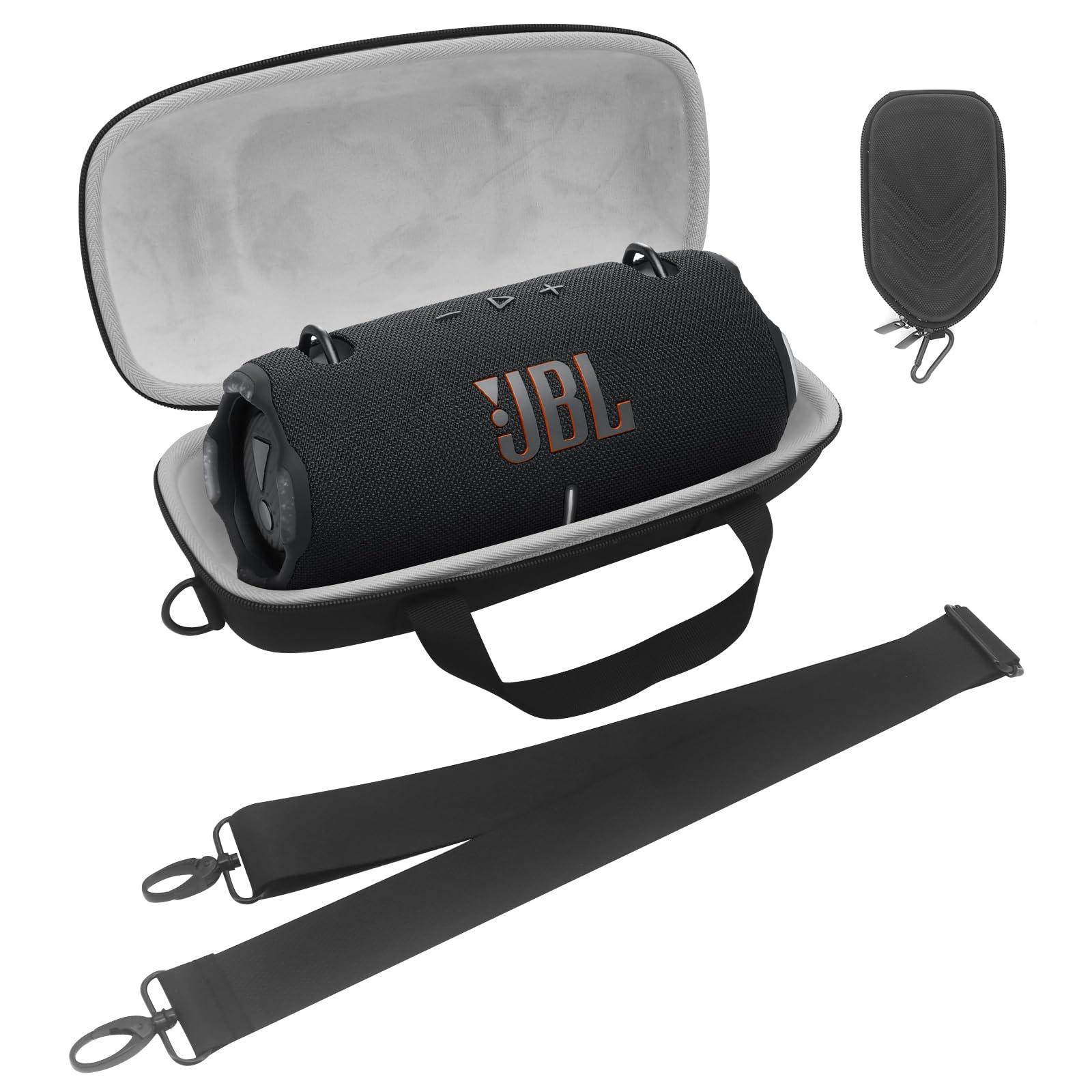 YuhtechHard Travel Case for JBL Xtreme 4 Portable Bluetooth Speaker with Shoulder Strap and Power Pack, Case Only