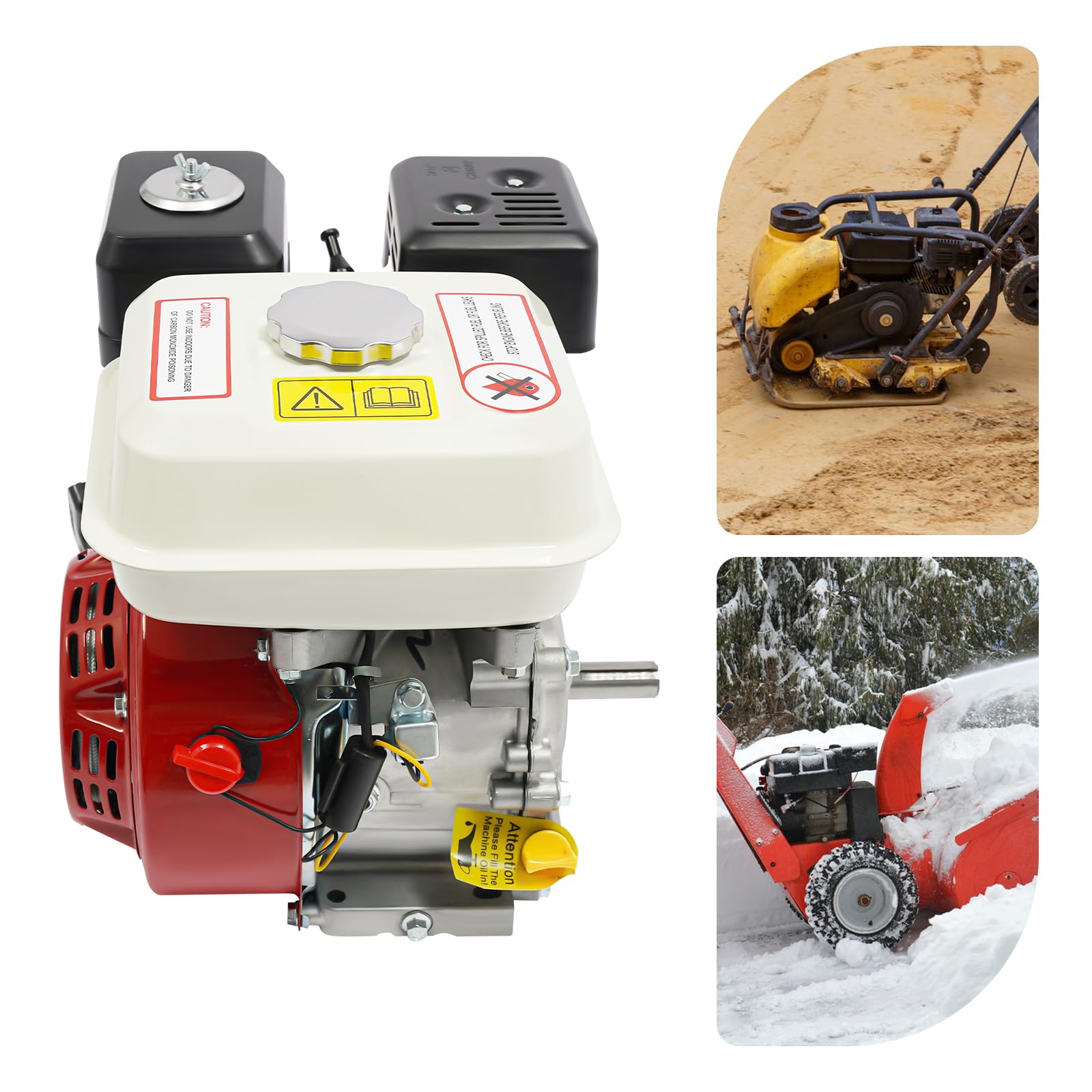 Motore a benzina a 4 tempi, 7,5 CV, 212 cm³, cilindrata raffreddata ad aria, per generatori di corrente, pompe, attrezzature da costruzione, attrezzi da giardino, Go-Kart quad, aspiratore a travi con