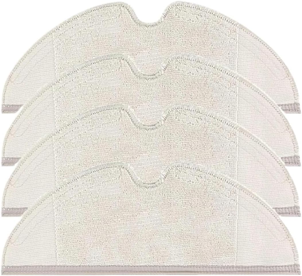 AutoStory 4pcs Replacement Mop Pads Compatible with Dreame D9/D9 Pro/D9 Max /F9/F9 Pro/L10 Pro Robot Vacuum Cleaner, Washable, Reusable Microfiber Mops (Pack of 4)
