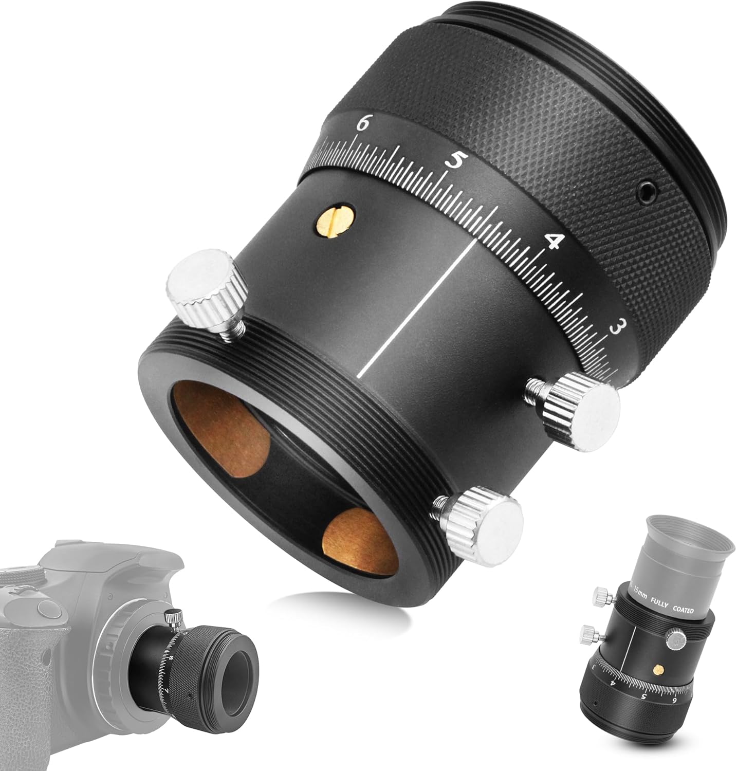 Astromania 1.25" High Precision Double Helical Focuser with 0.05mm Scale for Telescope Lenses/Finder & Guidescope