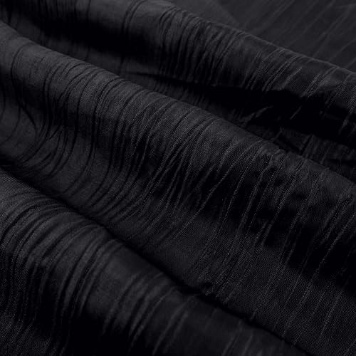 Miniatura 9 de Efavormart - Perno de tela de tafetán arrugado de acordeón negro de 54 pulgadas x 10 yardas para decoración de bodas, fiestas de cumpleaños, bailes,