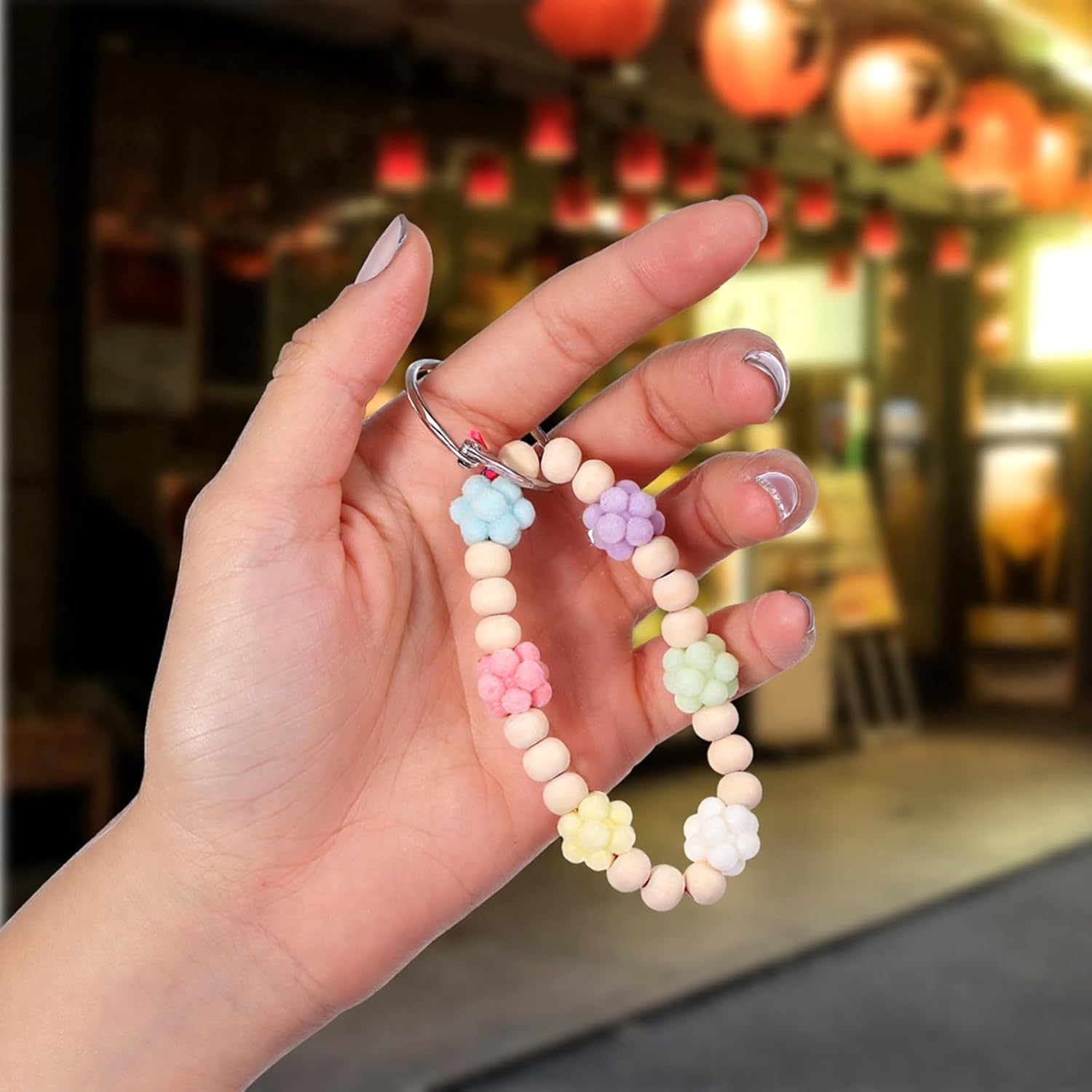 50 Pcs Velvet Bubblegum Beads for Pens, 11mm Colorful Beads for Beadable Pens Cute Flocky Loose Spacers for Keychain Necklace Bracelet Earring Jewelry Making DIY Crafts - Image 5