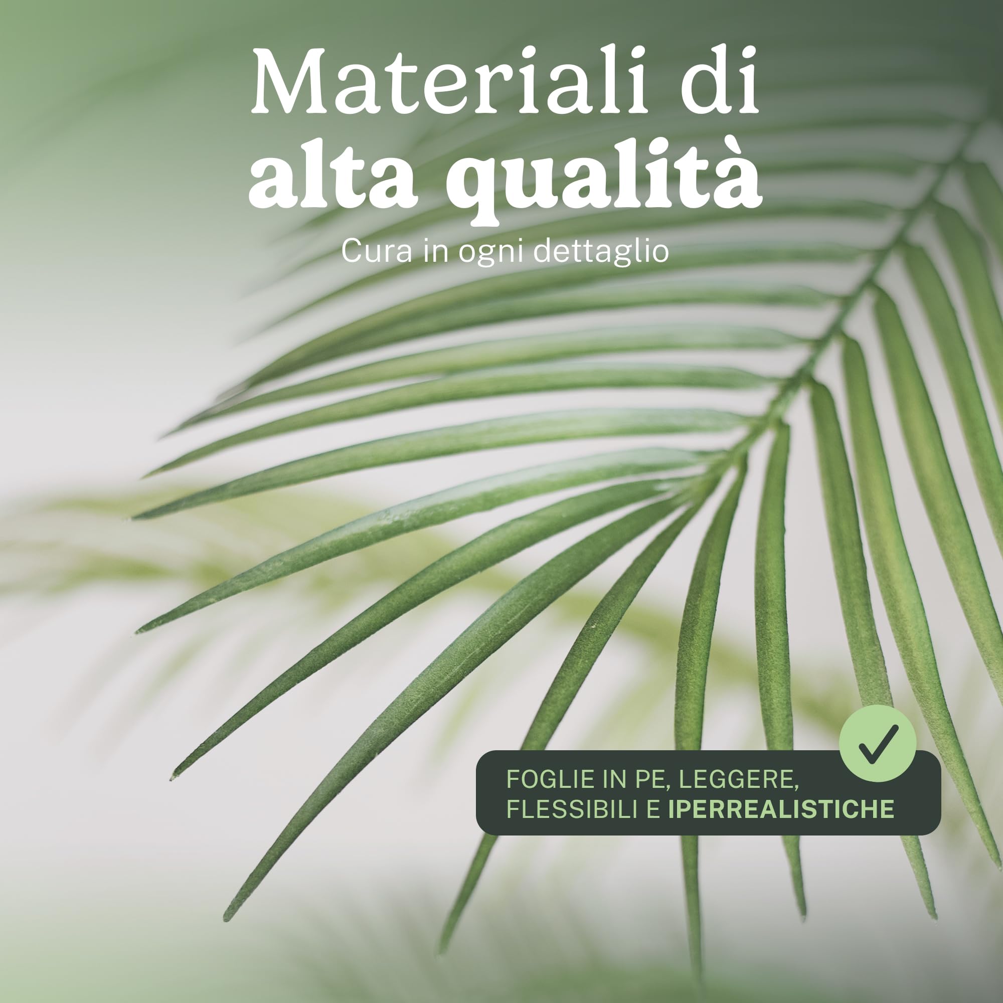 Maia Shop Palma Areca 120 cm - Pianta Artificiale da Interno | Pianta Artificiale Alta con Foglie Realistiche per Casa Soggiorno Ingresso Ufficio - Vaso Nero Incluso