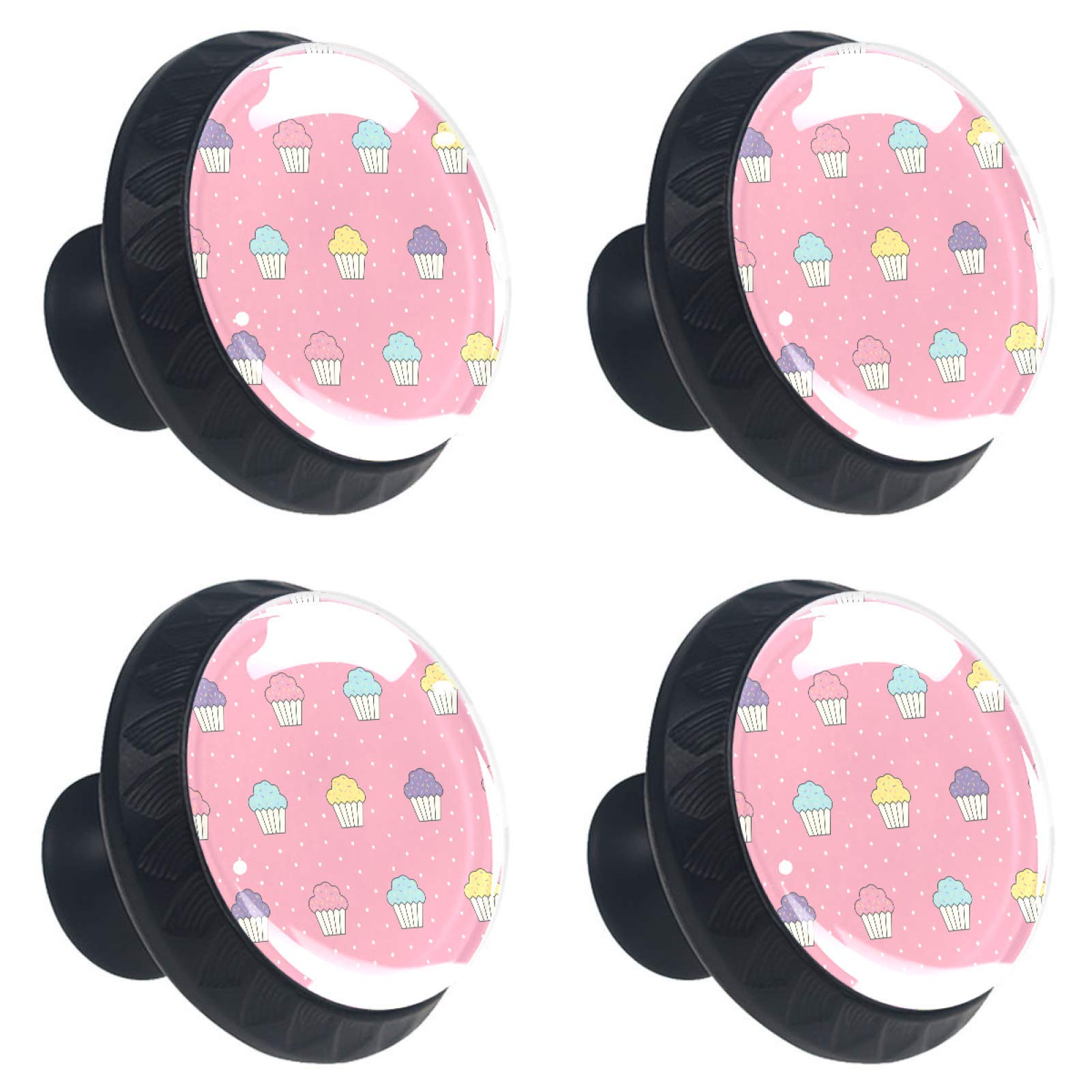 Boutons de tiroir cupcakes en verre pour relooker la cuisine et les meubles