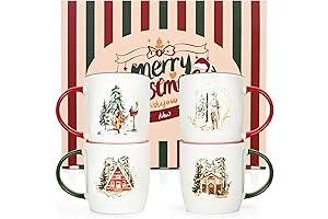 Cabtnca Christmas Mugs Set - Xmas Festive Holiday Cheer