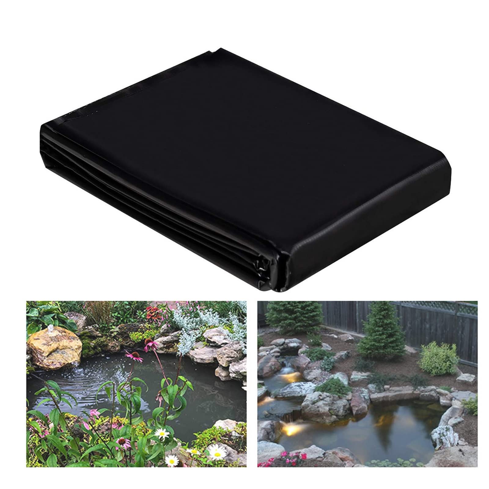 Bâche pour bassin de jardin noir 3x8 m pour aménager une fontaine extérieure sur mesure