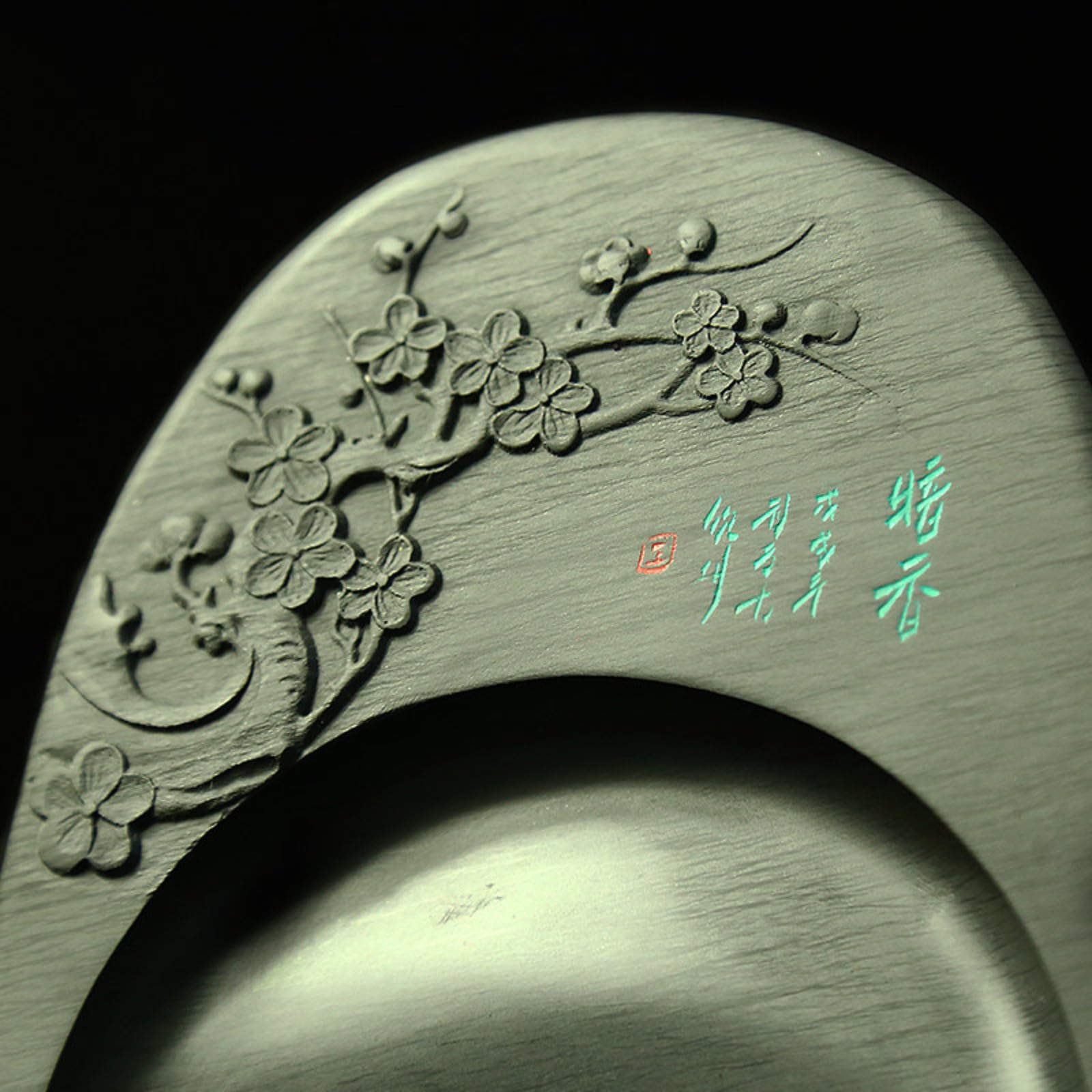 Piedra de tinta hecha a mano, 19,2 cm, piedra de tinta para caligrafía para principiantes