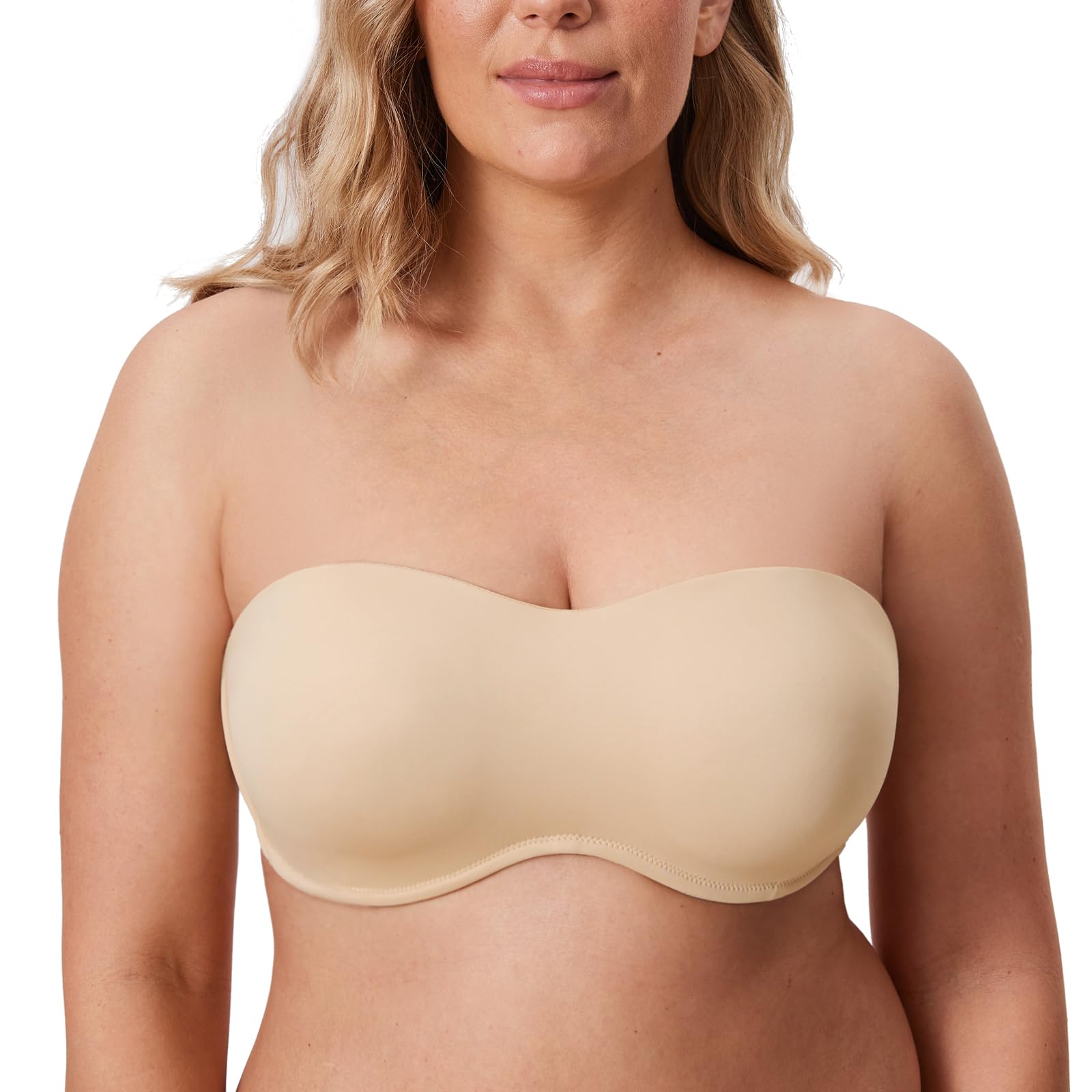 DELIMIRA Women's Strapless Bandeau Minimizer Bras