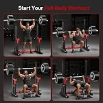 PASYOU Rack de squat réglable pour la maison de gymnastique, Rack d'étrave de presse de banc pour le levage de poids, 1200LBS Support de rack à penderie multi-fonctions, entraînement de force portable