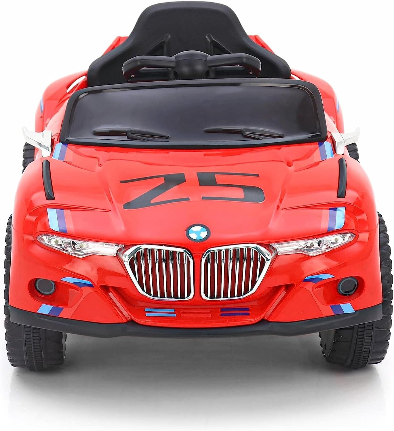 TECHPLUS New Kids Electric Car Remote Control Four-wheeled Ride on toy car can sit Baby Car Swing Four-Wheel Drive Charging 0-6Y (Red)