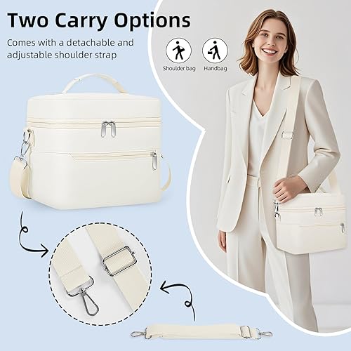 Miniatura 5 de Lonchera aislada para mujeres, lonchera reutilizable para hombres, lonchera aislada, a prueba de fugas, bolsa de mano con correa ajustable para el