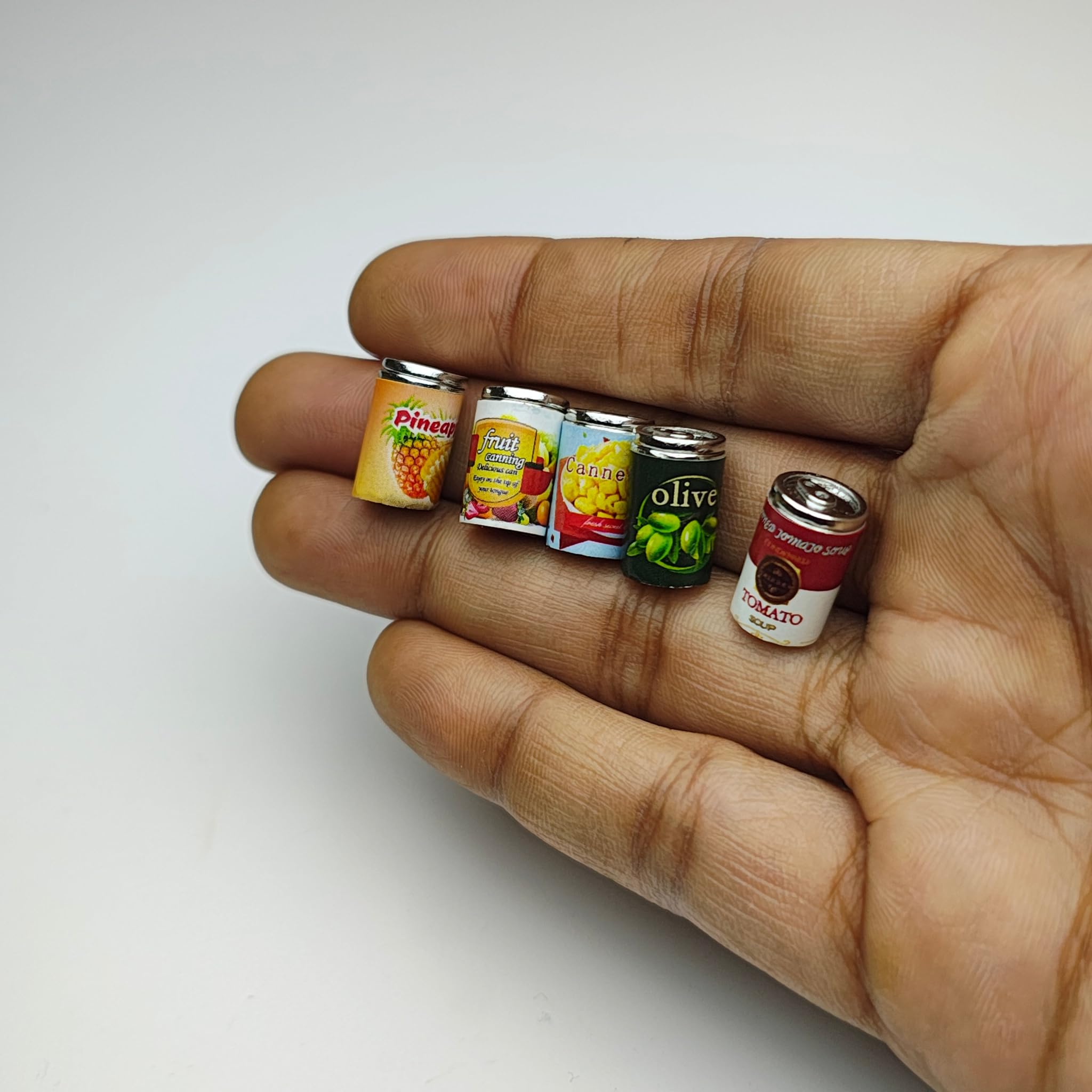Miniature Food Tin Can Set for Dollhouse | 5 Piece Grocery & Pantry Canned Food Collection | Dollhouse Kitchen & Supermarket Accessories-image-26