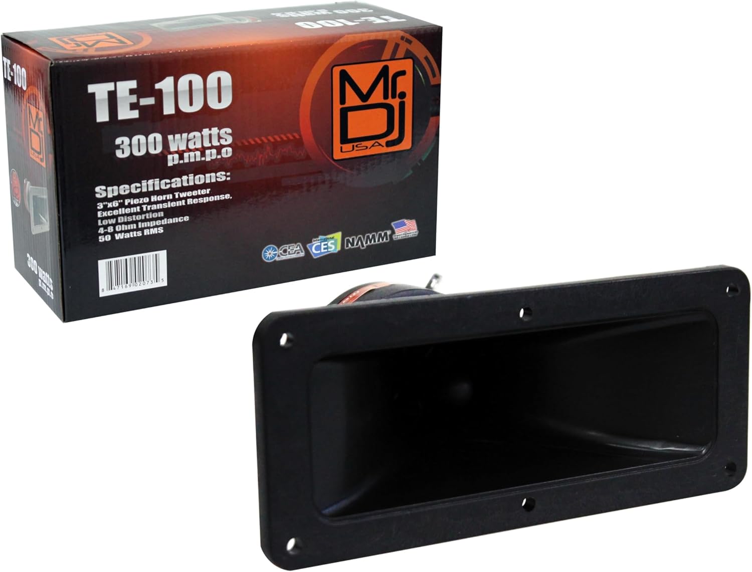 2 Mr. Dj TE-100 3"x6" 300 Watts P.M.P.O Piezo Horn Tweeter