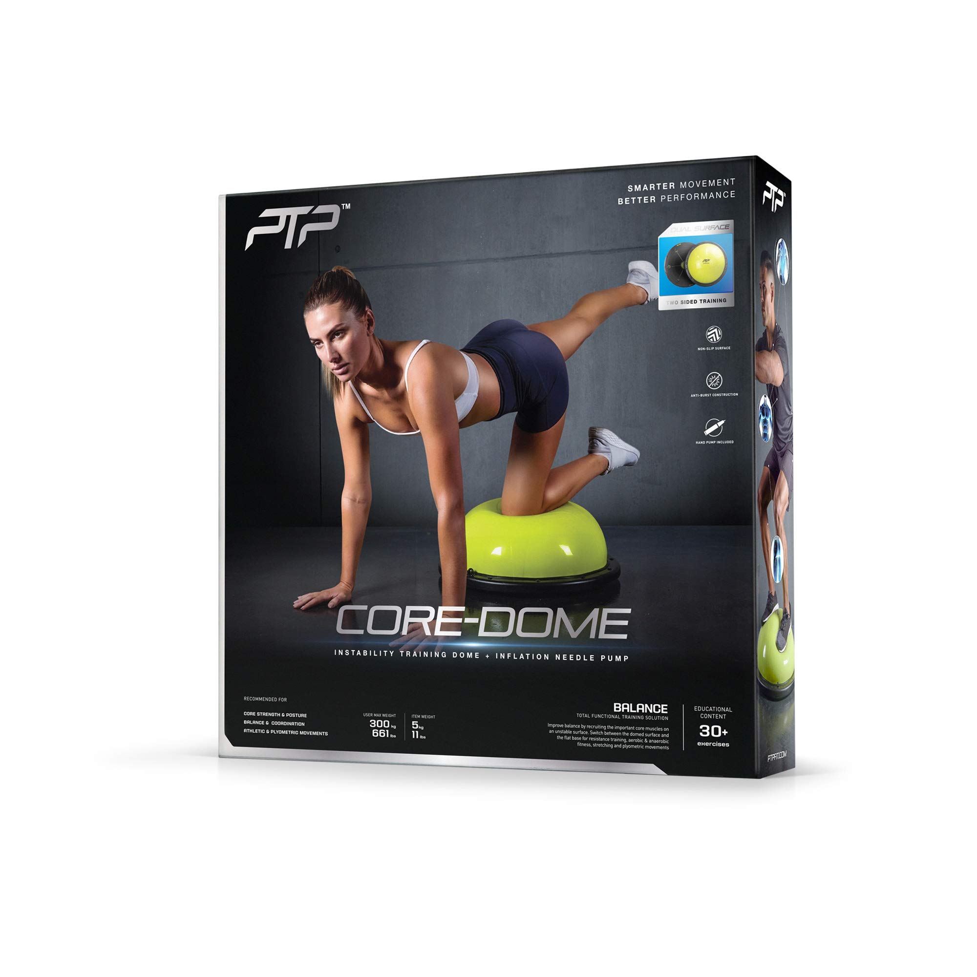 PTP Equilibrio gonfiabile a mezza palla CORE DOME Lime One Size