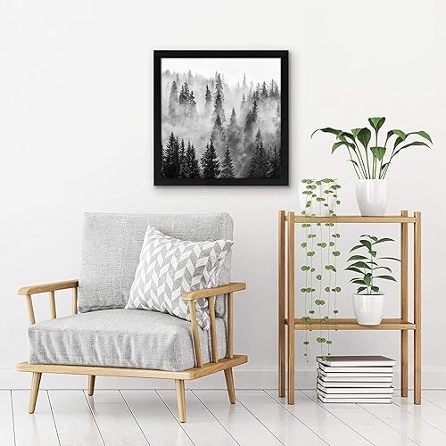 Miniatura 4 de Americanflat - Portarretratos de madera industrializada Epic Collection, diseño cuadrado y ancho de 24 x 24 pulgadas con plexiglás pulido, para