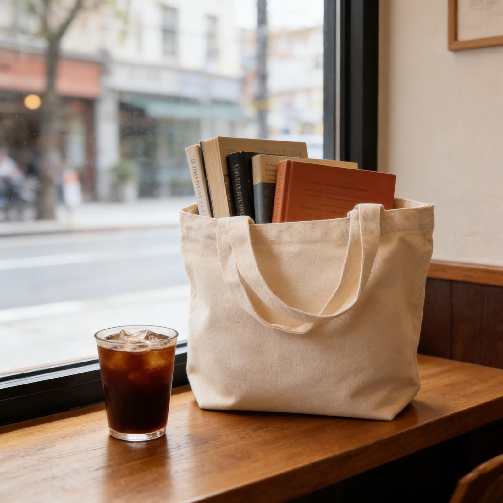 10 Bolsas de Lona para Mujer, Reutilizables, Diseño Espacioso, Material de Lona Natural, Ideales para Fiestas y Manualidades