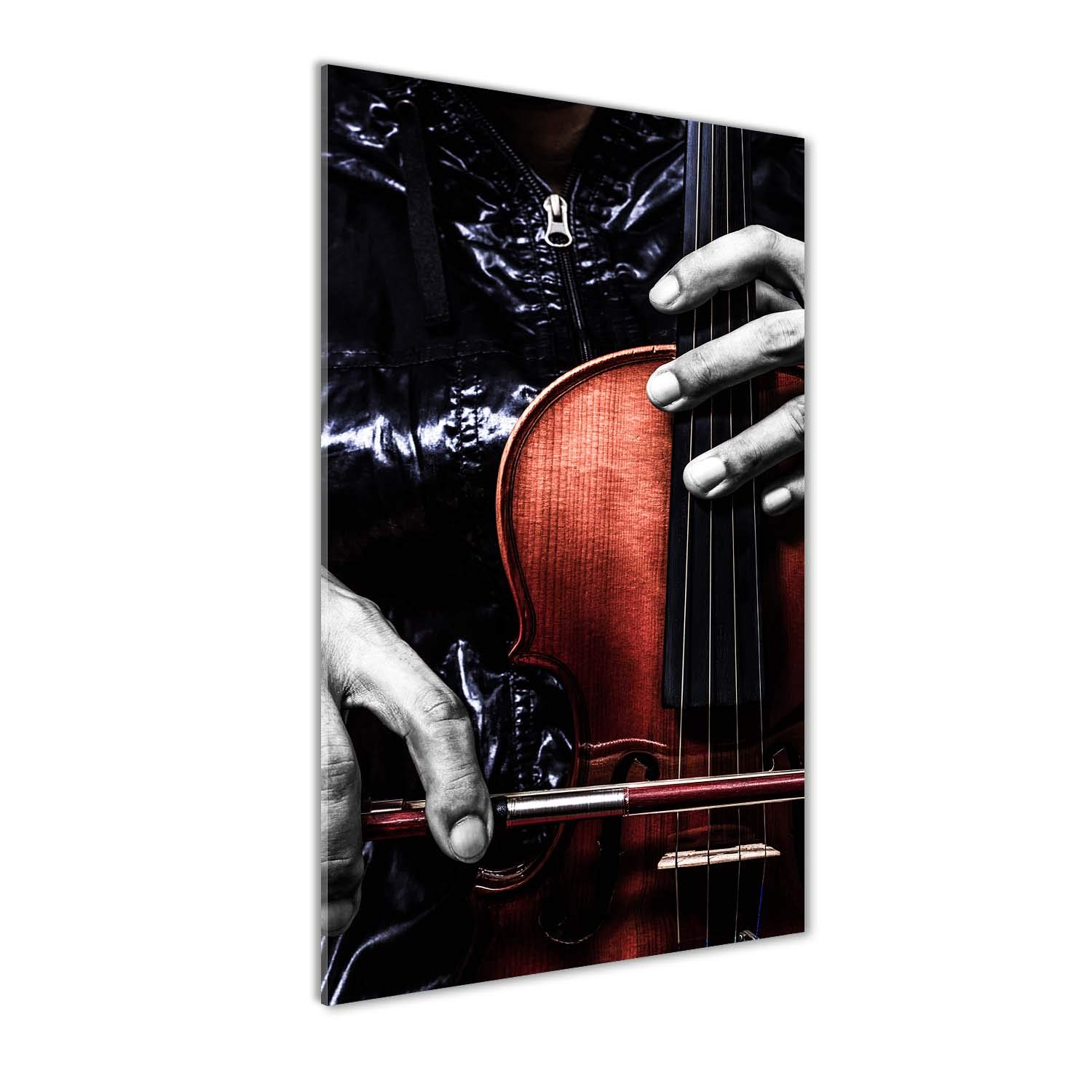 Mural art violon en plastique acrylique 50x100 pour habiller un grand mur vide