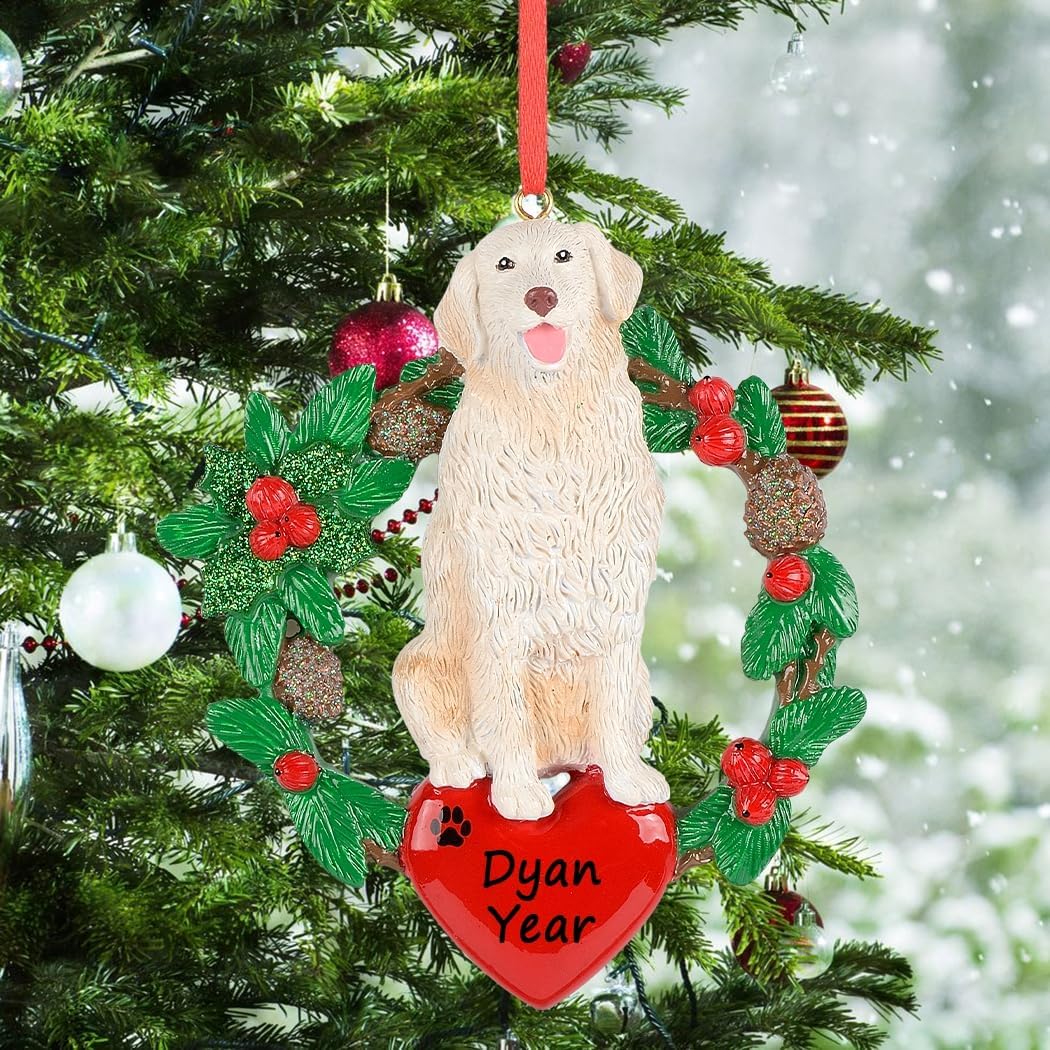 Golden Retriever Christmas Ornament 2026, Personalized Dog Gift