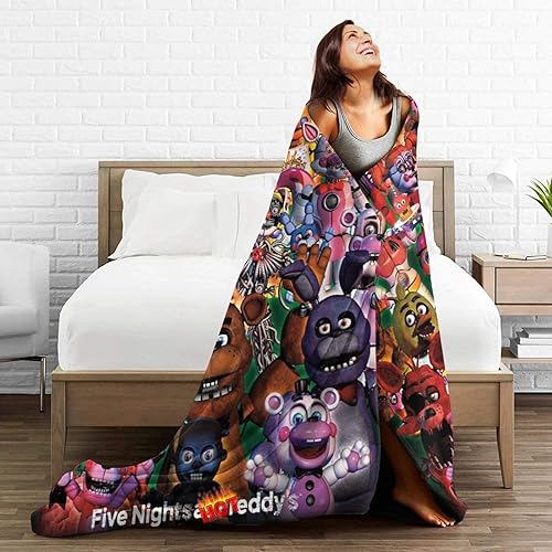 Miniatura 3 de SKEPPY Manta de juego de Five Horror Nights, manta de regalo para los amantes de los juegos, manta decorativa ligera para sofá, cama y sofá para