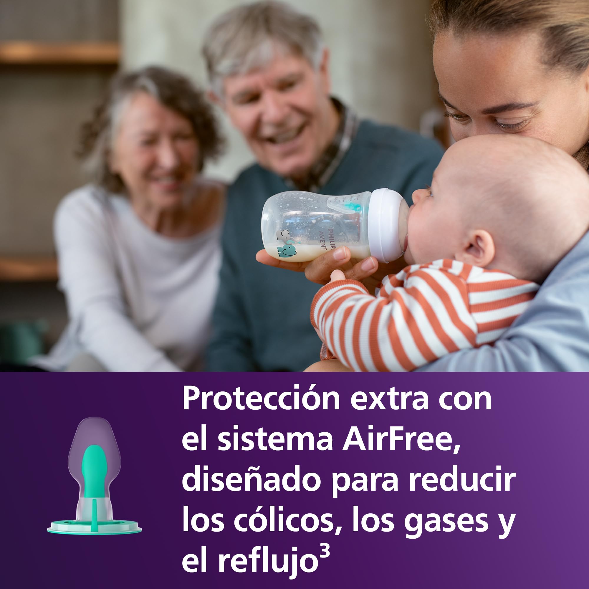 Philips Avent Pack regalo calientabiberones - Calientabiberones Premium y biberón Natural Response, control de temperatura, calienta uniformemente, apagado automático, descongelación suave, SCF358/10