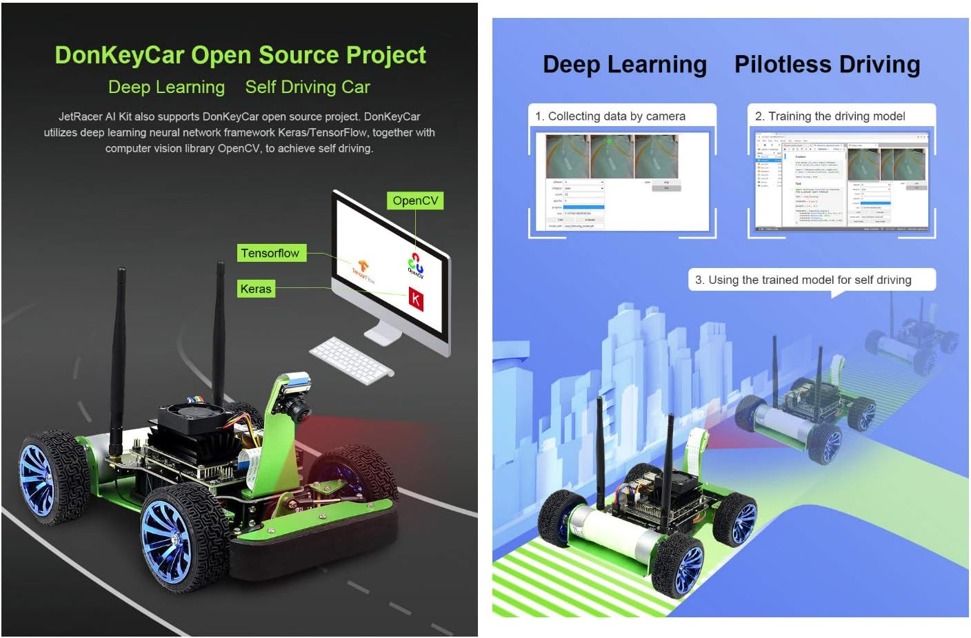 Waveshare JetRacer AI Racing Robot Powered by Jetson Nano Donkey Car (Accessory Only)(Doesn't Support Nano 2GB)