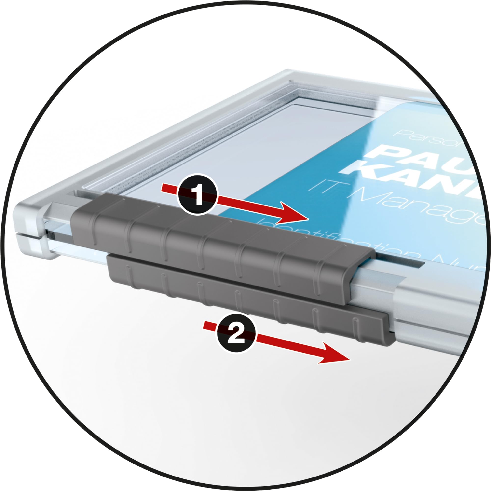 Durable Porta badge Pushbox DUO – plastica trasparente 10 pezzi; contenuto della confezione: 10 pezzi