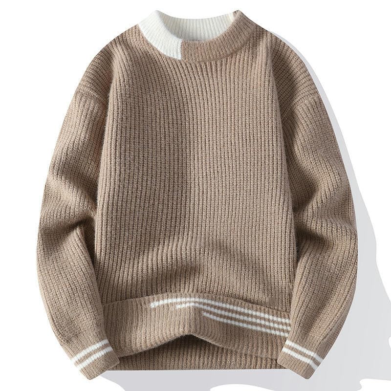 Pull rayé pour homme vêtement maille tendance automne hiver - 7
