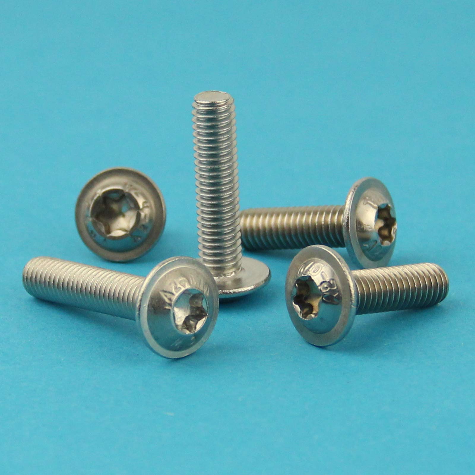 M12 x 30 mm śruby z łbem soczewkowym z gniazdem sześciokątnym TX i kołnierzem (40 sztuk) - ISO 7380 śruby z łbem soczewkowym z łbem płaskim i ściągaczem - śruby gwintowane - stal szlachetna A2 V2A - nierdzewna