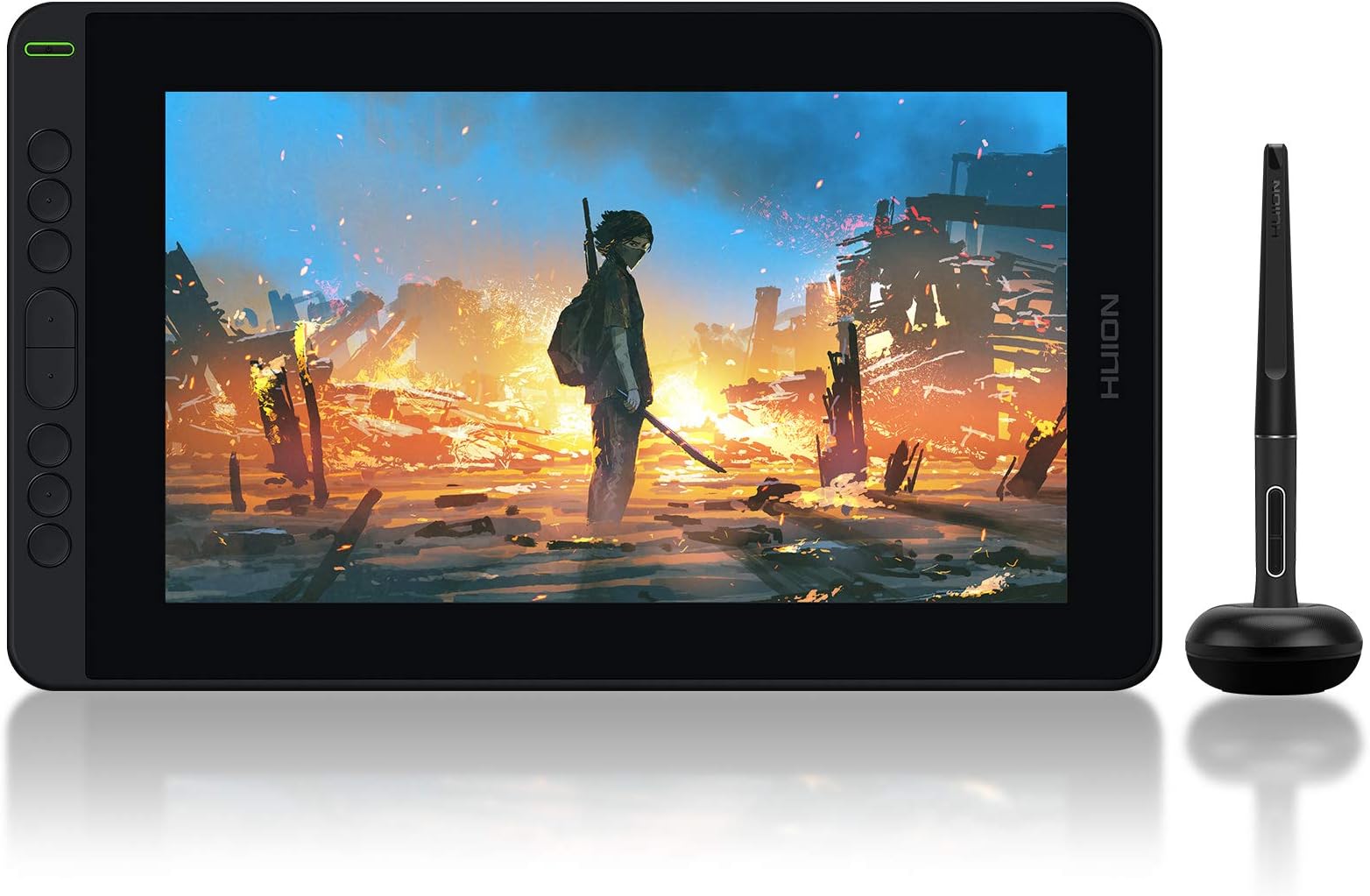 HUIONKamvas 12 Graphics Drawing Tablet with Screen Full-Laminated Battery-Free Stylus Tilt 8192 Levels Pressure 8 Express Keys, 11.6 inches Pen Display Support Android, Window, Mac, Linux, Black