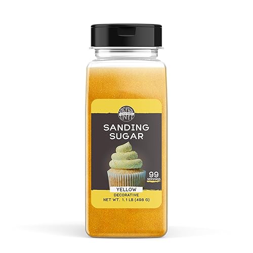 Miniatura 1 de Birch & Meadow Azúcar de lijado, amarillo, 1.1 lb. Cristales de azúcar coloridos para hornear festivos