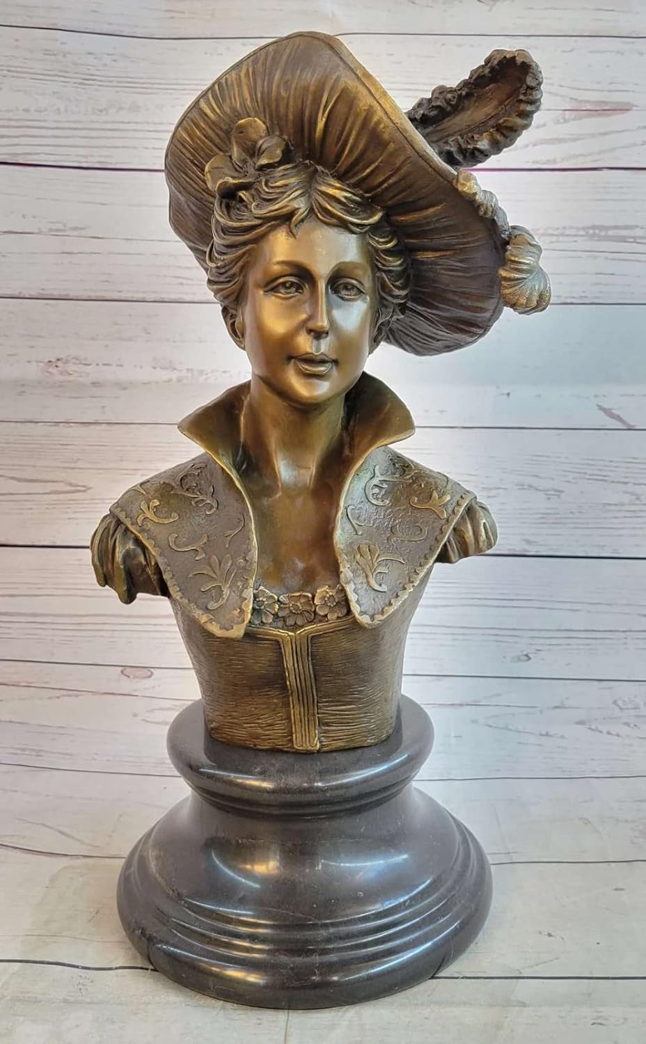 Handcrafted Bronze Sculpture Sale Marble Bust Female Sexy Large Original Signed Artwork Gift Decor Handmade by Think Bronze