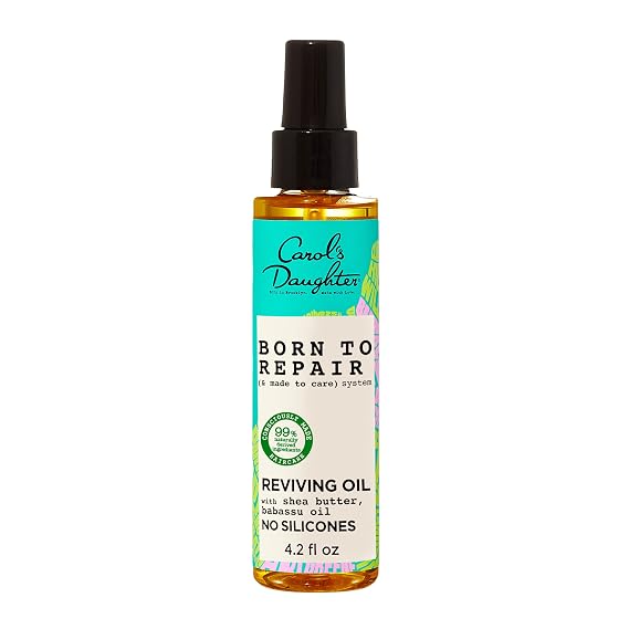 Carol's Daughter Born To Repair Reviving Hair Oil for Dry Damaged Hair & All Curl Types, Made with Shea Butter, 4.2 Fl Oz
